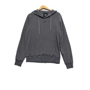 Aether‎ Apparel 100% Cotton Gray Hoodie Kangaroo Sweatshirt Size 2 Med Outdoor